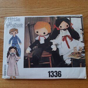 Vintage 32" Doll Sewing Pattern Vogue 1336 UNCUT Boy Girl Clothes Wedding